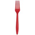 Touch Of Color Classic Red Plastic Forks, 7", 288PK 010463